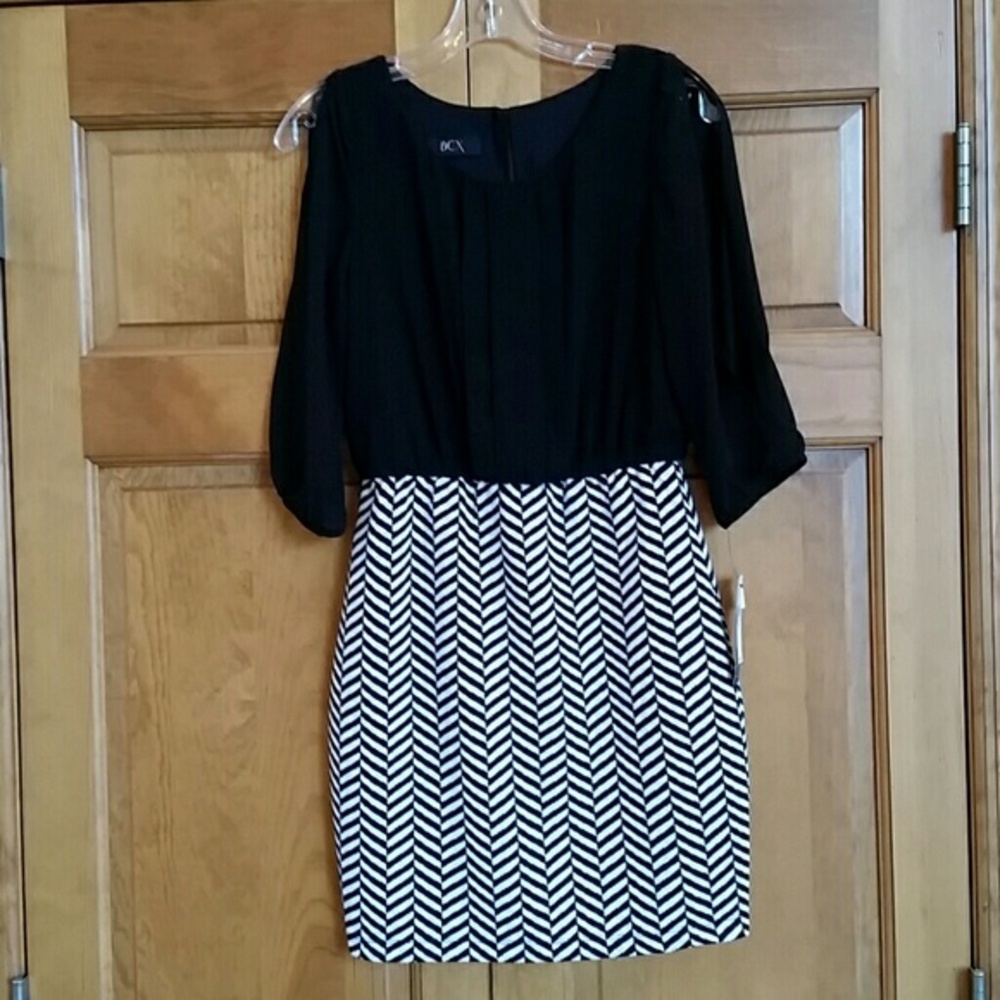 Black and white party dress